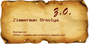 Zimmerman Orsolya névjegykártya